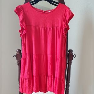 Altar'd State Red Tiered Mini Dress